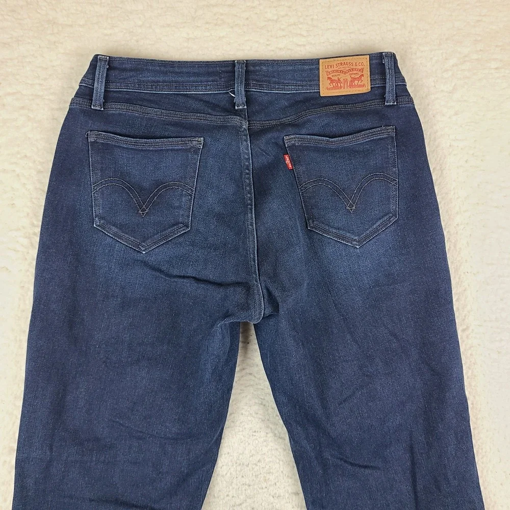 Levi's 529 Jeans Womens 12S 12 Short 31x30 Blue Curvy Boot Cut Dark Wash Denim